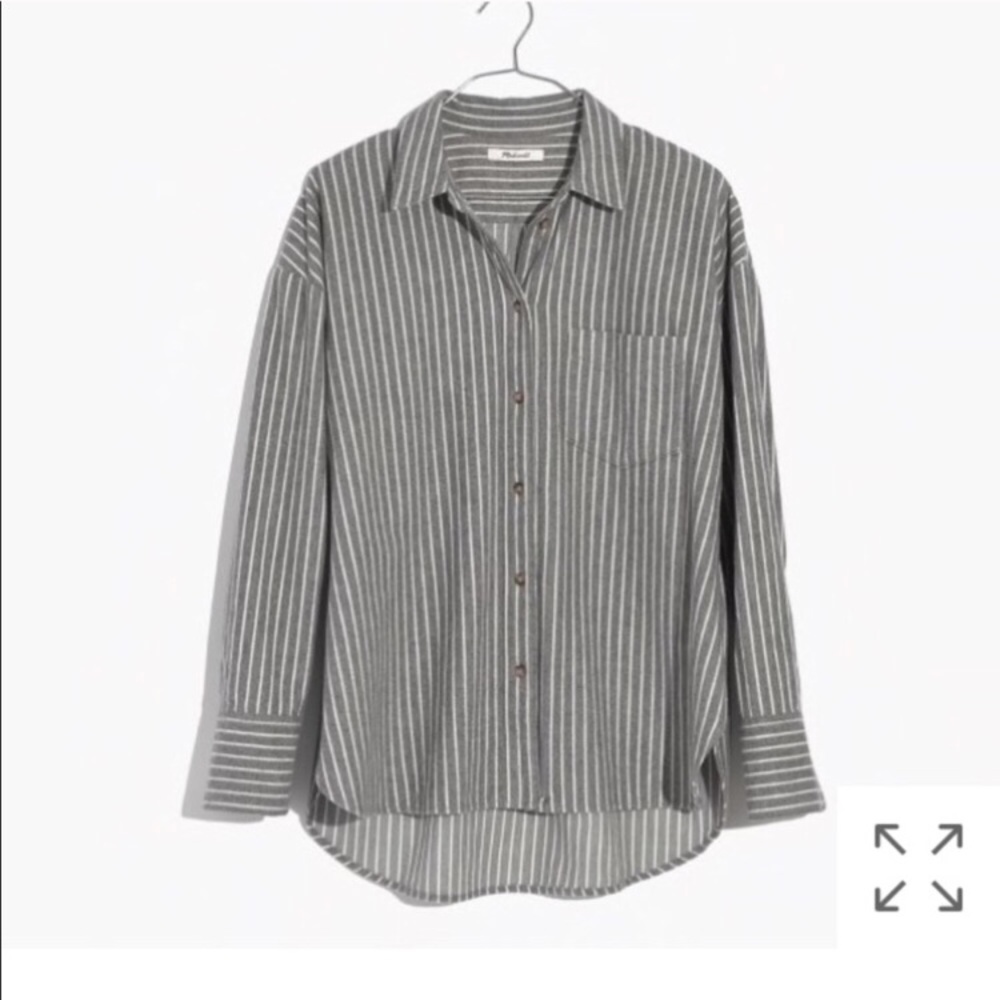 Madewell Westward Stripe Flannel Shirt Sz S NWT
